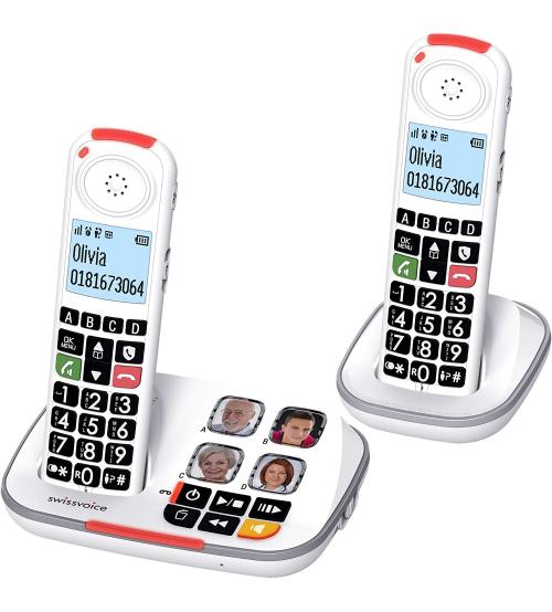 Swissvoice XTRA 2355 DUO Cordless Amplified Telephone with Answering Machine & Additional Handset